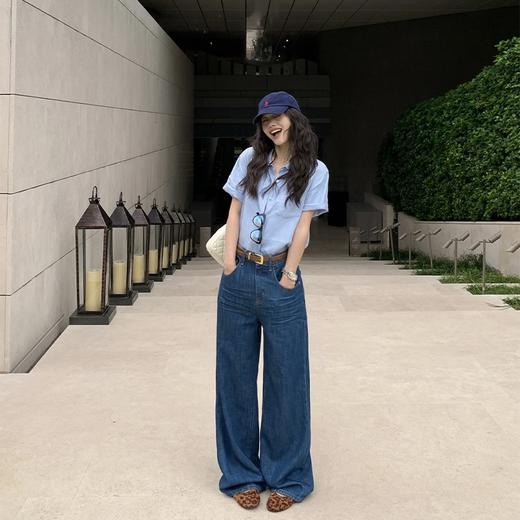 【三色可选】卷卷紫棉麻短袖衬衫 透气清爽舒适 款式百搭显瘦不挑身材 商品图2