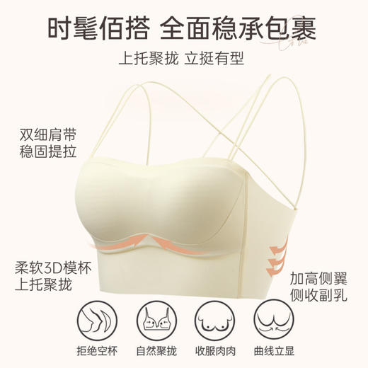 赫曼佳人 文胸(VIP)【性感美背 小胸聚拢】夏季薄款无痕露背内搭可外穿抹胸文胸 商品图1