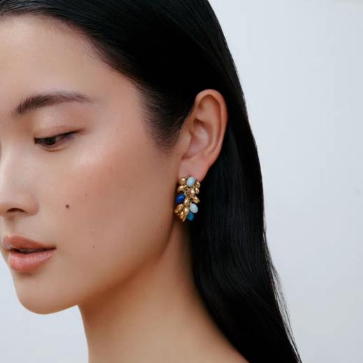 2楼Fellala/翡拉拉「简奢3.0」系列时尚串珠中耳钉简约时尚女耳饰货号925416104吊牌价799现价719 商品图1