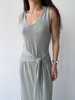 ZAANLI｜ZNSS25016 三醋酸露背纽结绑带针织连衣裙 [ 豆绿 / 雾蓝 ] 商品缩略图0