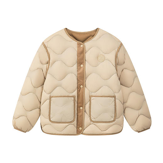 笛莎Deesha青少年女童羽绒服2025秋季女童无领轻薄羽绒服 商品图5