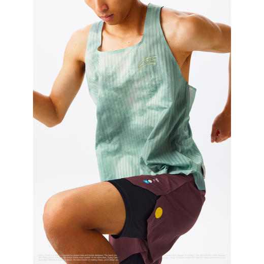 CryingCenter速度感变形3Clogo扎染专业跑步吸湿速干透气运动背心 商品图1