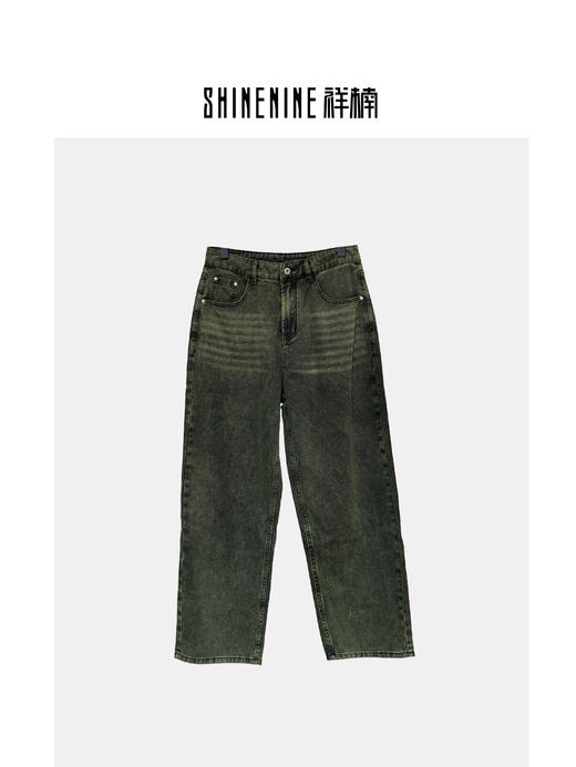 W522531789阔版复古牛仔裤 商品图0