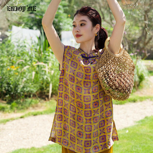 【门店同款】ENJOY夏季云敛-“乐染东方”韵华国风上衣 163694932 商品图2