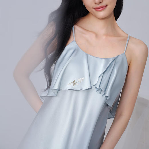 【3F】安莉芳桑蚕丝混纺圆领吊带A字短裙睡裙家居裙EL00848 商品图2