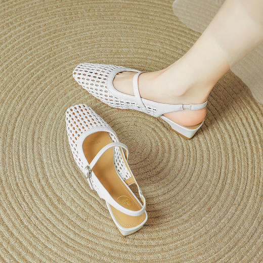 品质好货|Safiya/索菲娅2025网面透气编织感中后空凉鞋SFD2114738 商品图0