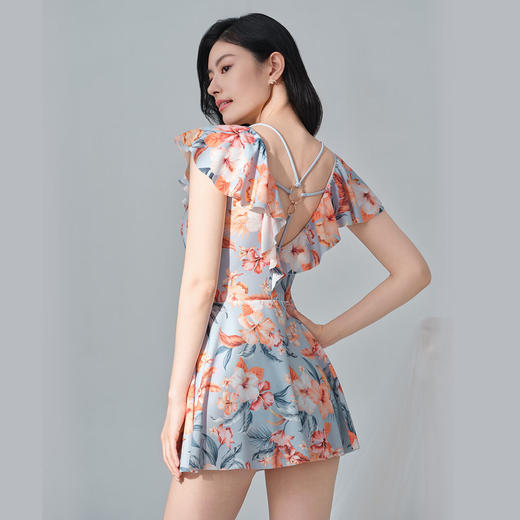 【3F】安莉芳v领印花民族风连体泳衣ES00252 商品图1