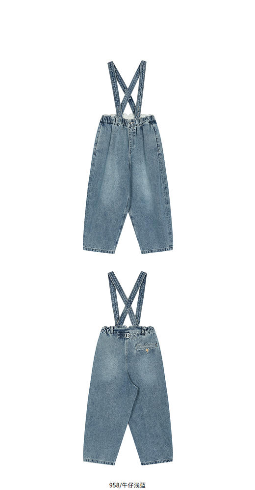 jnby  25年秋款  牛仔背带长裤   1P7E11370 商品图7