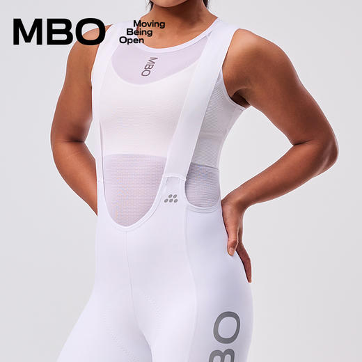 MBO女子背带骑行裤短裤T315时尚纯白抗透骑行裤25年春夏新款 商品图6