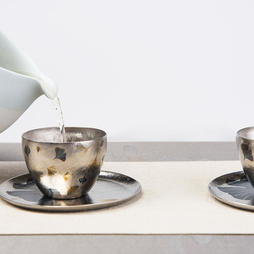 厚岸纯钛小叶套杯丨办公会客家居简约品茶小杯子茶杯四件套 商品图3