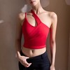 【126元任选2件】跃牌【漫西】系列 性感斜肩瑜伽背心运动健身瑜伽服套装带可拆卸胸垫3376 商品缩略图0