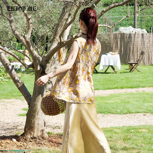 【门店同款】ENJOY夏季云敛-“乐染东方”满庭花开上衣 163694887 商品图2