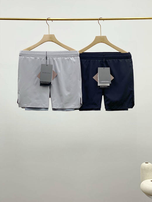 迪家同款，夏季新品情侣款速干假两件短裤 商品图2