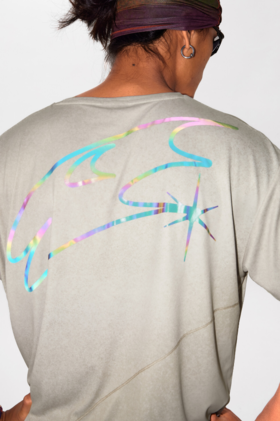 CryingCenter渐变3Clogo晕染肌理跑步短袖T恤运动吸汗单向导湿