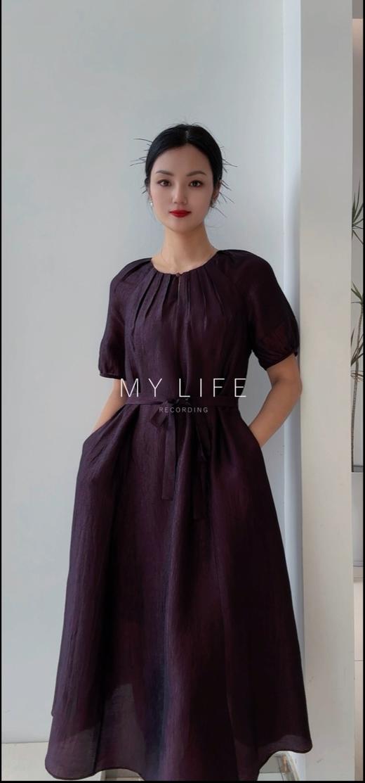 54X038天丝系带收腰连衣裙 商品图2