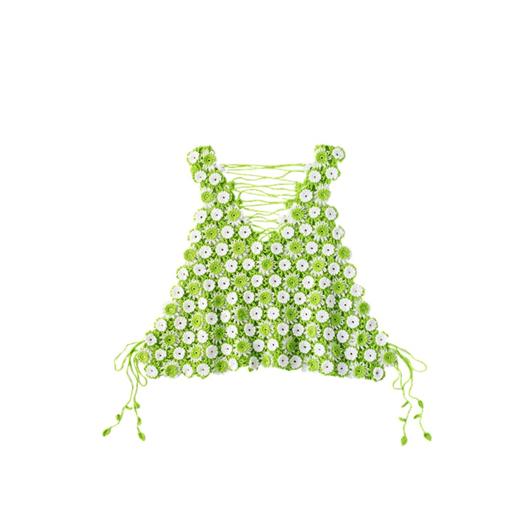 苏苏姐家青蔓雏菊吊带手工diy编织钩针蕾丝线毛线团上衣自制材料包 商品图4