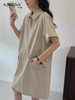 【挺括有型】阿菁娜时尚大口袋POLO领连衣裙F30X212090 商品缩略图3