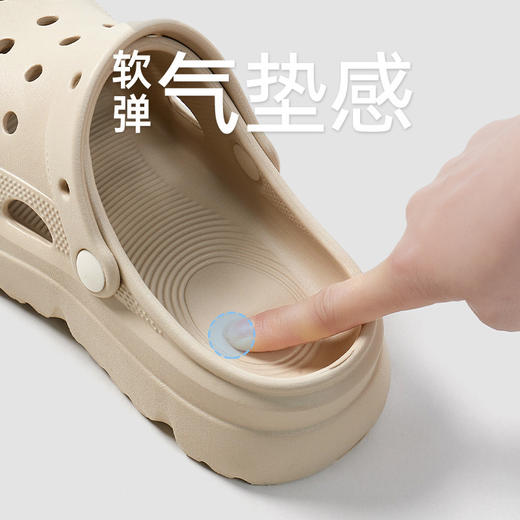 【增高显瘦】厚底增高洞洞鞋女夏季2025新款拖鞋外穿踩屎感凉鞋防滑沙滩鞋 商品图1