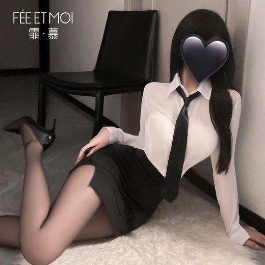 【情趣内衣】 霏慕 无菌免洗风情诱惑秘书套装 教师秘书6967 商品图3