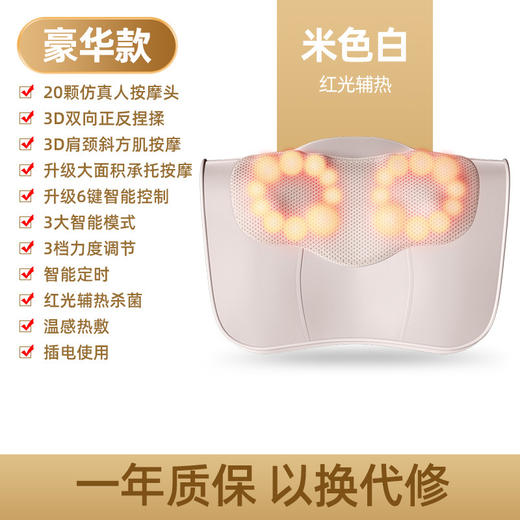 【多功能颈椎按摩器】肩颈腿部腰部按摩器 家用按摩枕便携式按摩仪  商品图3