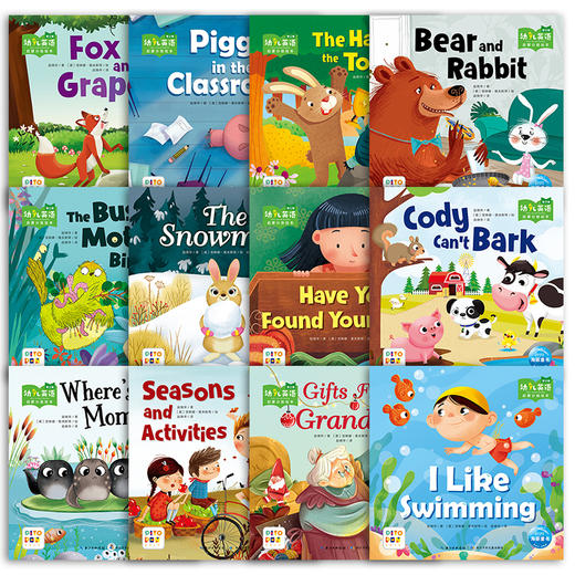 【反斗城专属】海豚幼儿英语启蒙分级绘本点读版第1-3辑全36册3-6岁英语启蒙绘本 商品图7