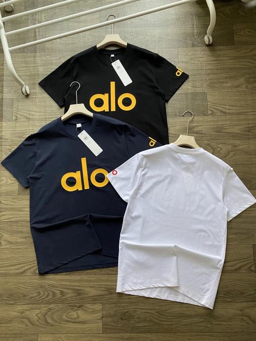 ALO经典发泡字母图案logo印花休闲短袖T恤 商品图2