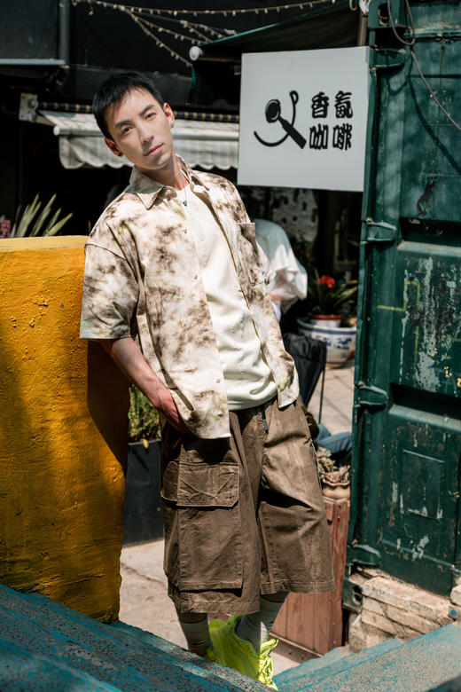 W522522224扎染休闲短袖衬衫 商品图2