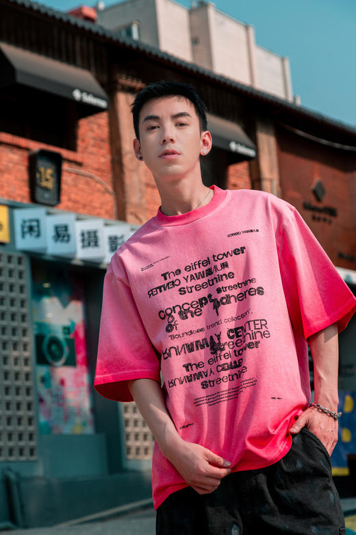 W525412332做旧渐变短袖T恤 商品图4