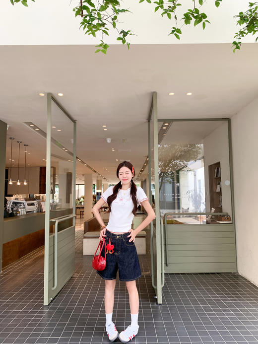 <曾小咸推荐>小狗刺绣短袖T恤 日常99.99/件 立减50 秒杀49.99/件！！ 商品图6