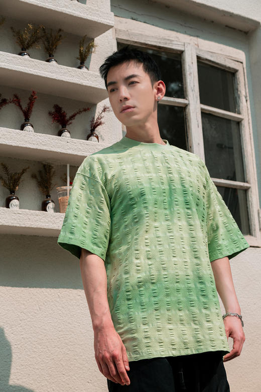 W522512338渐变晕染短袖T恤 商品图0