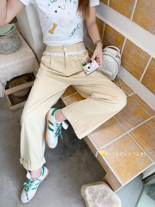 <曾小咸推荐>新品现货秒杀！卖完下架不再补 ！微信粉丝打折价！！蕾丝花边阔腿裤 日常169.99/件 立减80 秒杀89.99/件！！ 商品图5