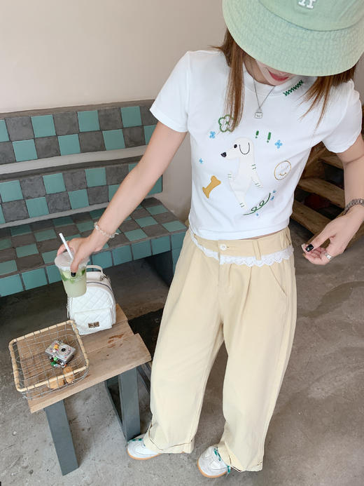 <曾小咸推荐>新品现货秒杀！卖完下架不再补 ！微信粉丝打折价！！蕾丝花边阔腿裤 日常169.99/件 立减80 秒杀89.99/件！！ 商品图8