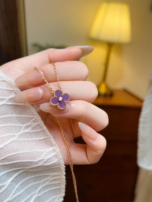 ✨今年🌞夏天真的太偏爱“紫色”了💜  1990人间富贵“紫”系列四叶草项链/手链📿，这样搭配一套简直不要太爱了😘 商品图2