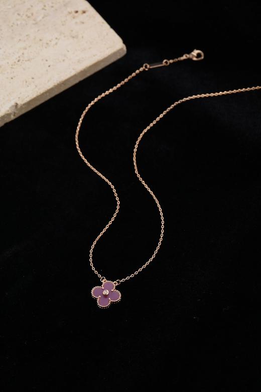 ✨今年🌞夏天真的太偏爱“紫色”了💜  1990人间富贵“紫”系列四叶草项链/手链📿，这样搭配一套简直不要太爱了😘 商品图8