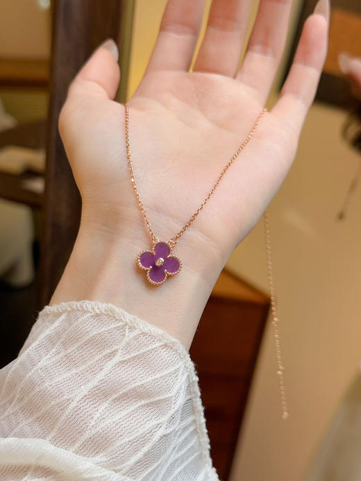 ✨今年🌞夏天真的太偏爱“紫色”了💜  1990人间富贵“紫”系列四叶草项链/手链📿，这样搭配一套简直不要太爱了😘 商品图5