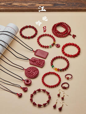 ​✨江晚吟—朱砂团❗️  老祖宗的💮审美永远不过时，🌞夏天戴朱砂显白又气质～