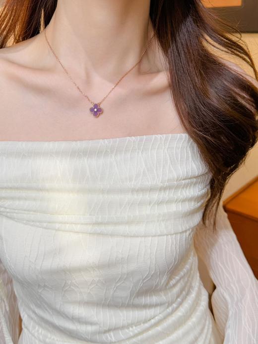 ✨今年🌞夏天真的太偏爱“紫色”了💜  1990人间富贵“紫”系列四叶草项链/手链📿，这样搭配一套简直不要太爱了😘 商品图13