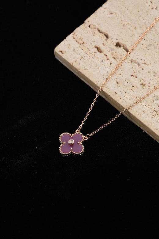 ✨今年🌞夏天真的太偏爱“紫色”了💜  1990人间富贵“紫”系列四叶草项链/手链📿，这样搭配一套简直不要太爱了😘 商品图7