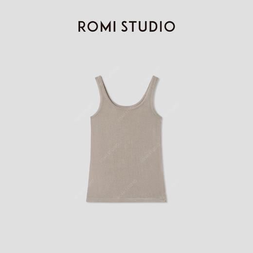 ROMI STUDIO“悠然法式”天丝亚麻混纺轻薄柔软针织背心 RWCRST3820 商品图0
