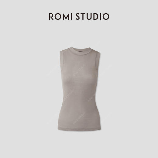 ROMI STUDIO“Clean fit”强捻全棉超轻薄微透修身背心 RWCSSD4031 商品图1