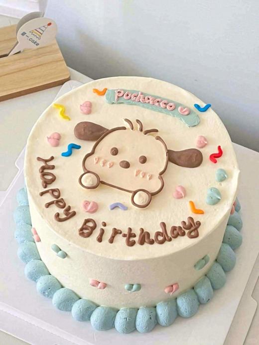 男生女生帕恰狗手绘卡通蛋糕--低糖处理无添加 商品图2
