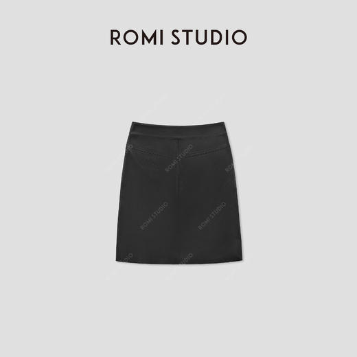 ROMI STUDIO 100%法国进口弹力绵羊皮A字短款皮半裙 RWBWWT1482 商品图1