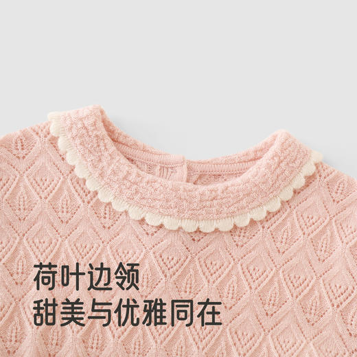 【高定系列】英氏儿童毛衣秋冬女童羊毛针织衫保暖中大童羊绒毛衣 商品图2