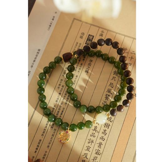 非金属树脂手链 西子/【点翠】新中式串珠双层叠戴手链/SSKX017 商品图2