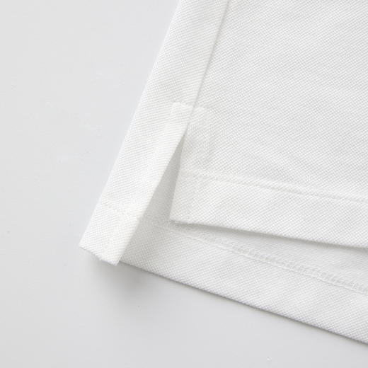 ROMI STUDIO“Clean fit”强捻长绒棉白色Polo领短袖T恤 RWCRSG2835 商品图4