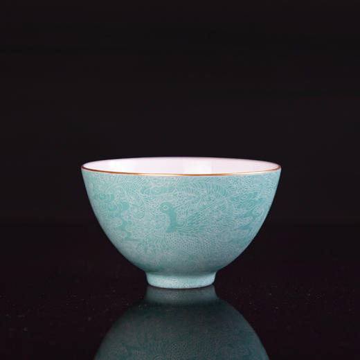 湖水绿扒花云鹤西施杯 商品图1