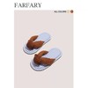 FARFARY 棉布格子布朗熊人字拖 商品缩略图1