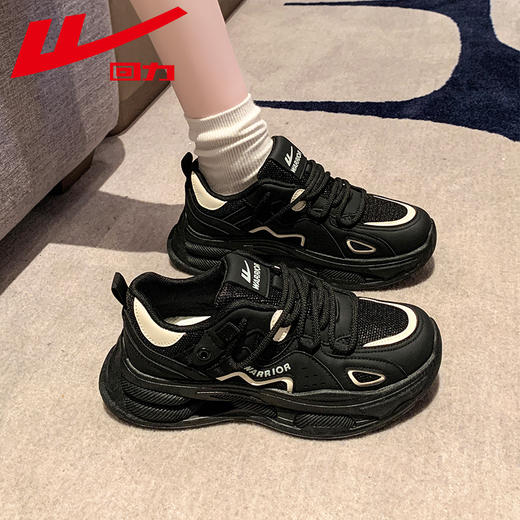 回力女鞋2025夏季新款透气网面休闲厚底增高小白鞋休闲运动老爹鞋WXY-H199C 商品图0