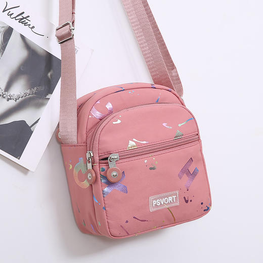 多层单肩斜挎包女包尼龙布防水妈妈包包轻便布包背包牛津布手机包 商品图6