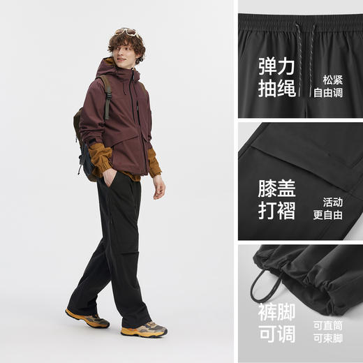 [商场同款]森马休闲裤男户外机能工装裤2025秋季新款宽松直筒裤子 商品图2